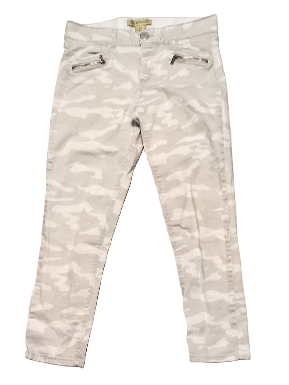 Democracy Light Gray And White Camo Jeans Size 10